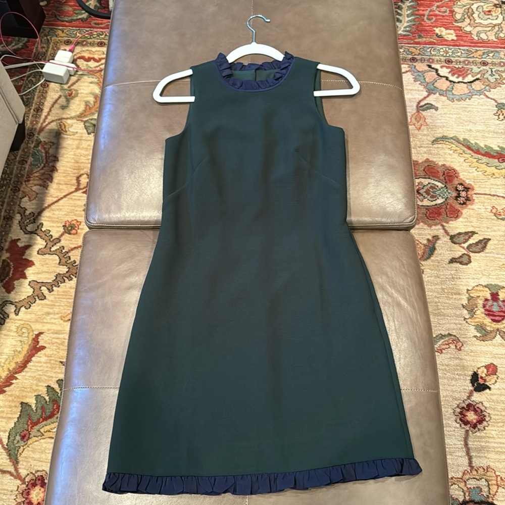 J Crew Green Sleeveless Dress 
Size 000
New With Tags
